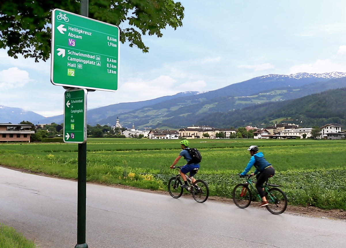 Pilotprojekt zur Weiterentwicklung des Tiroler Radroutenleitsystems