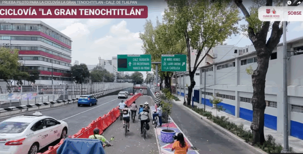 screenshot Youtube Video Einweihungsfahrt provisorischer Radweg